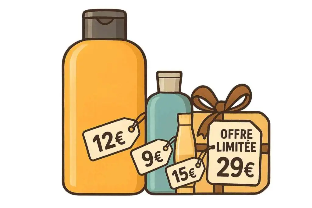 Illustration bundle marketing – offre groupée de produits à prix avantageux pour e-commerce
