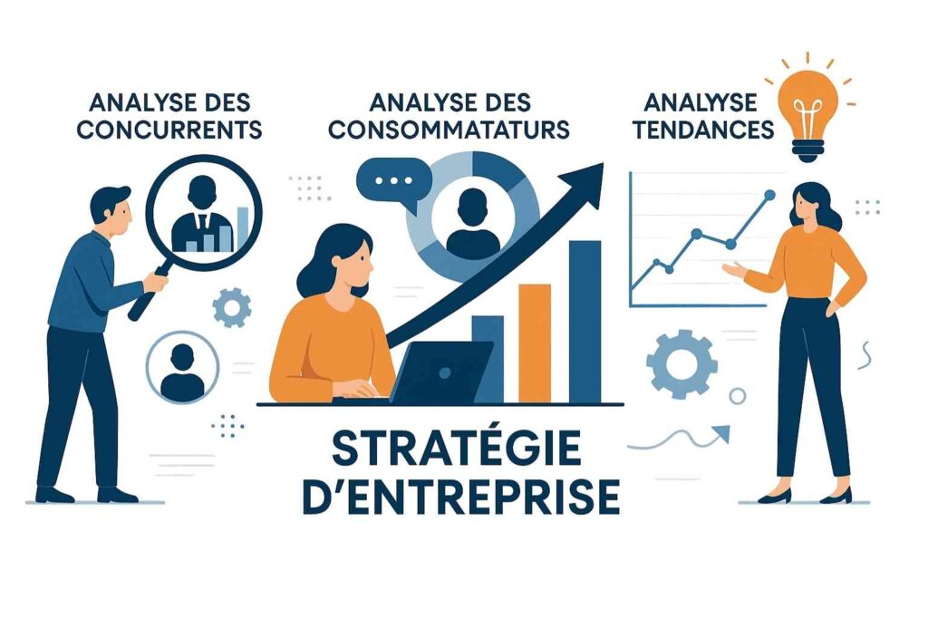 Illustration d’une étude de marché définition et enjeux pour entreprise