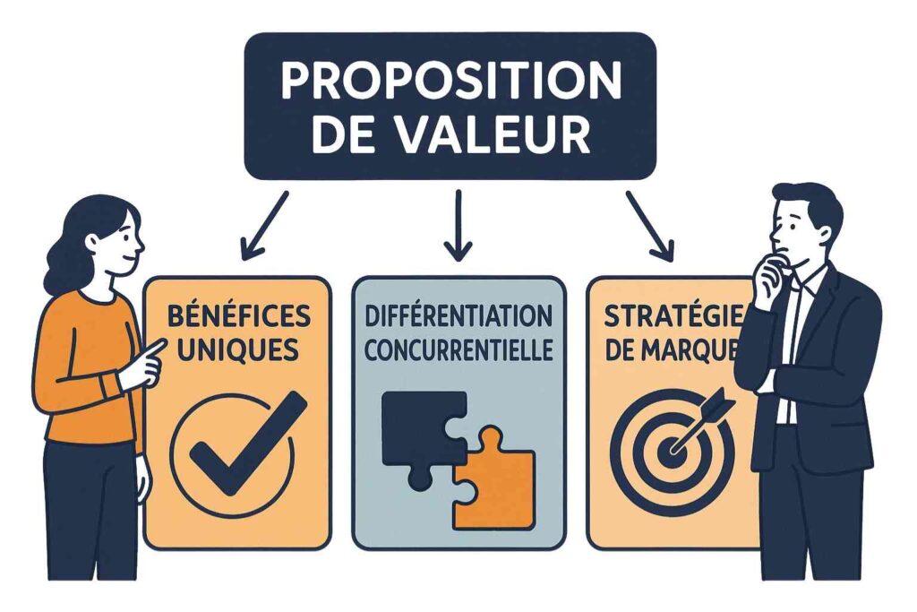 Exemple de proposition de valeur marketing claire et différenciante