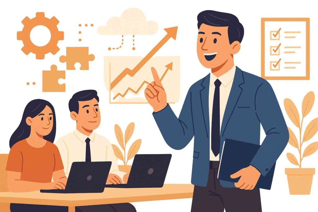 Employé adoptant une attitude proactive au travail en anticipant les problèmes