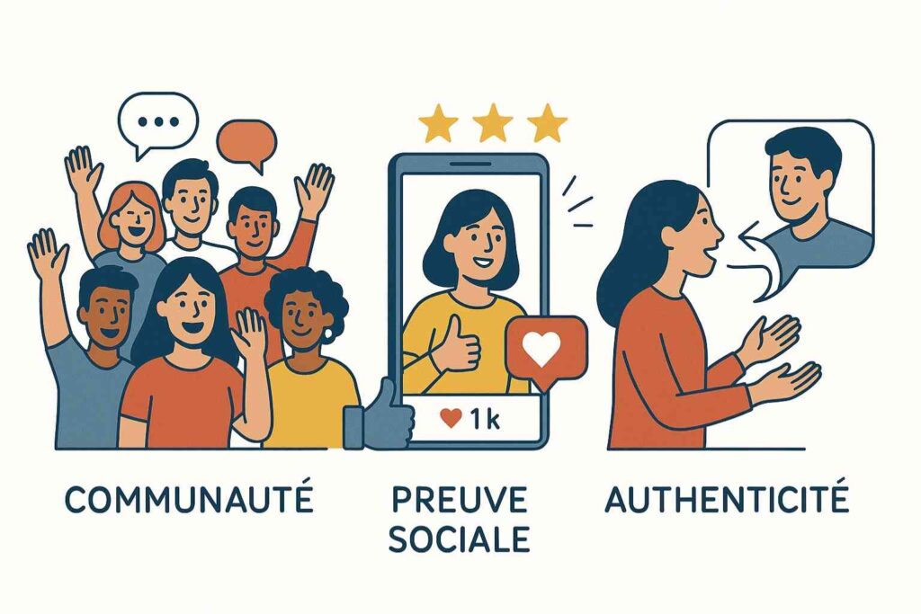 Contenu généré par les utilisateurs illustrant l’engagement communautaire autour d’une marque