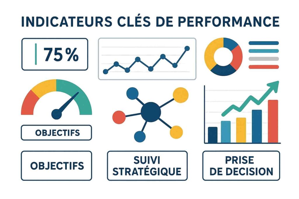 Graphique illustrant un indicateur clé de performance utilisé pour suivre la réussite d’une stratégie marketing.