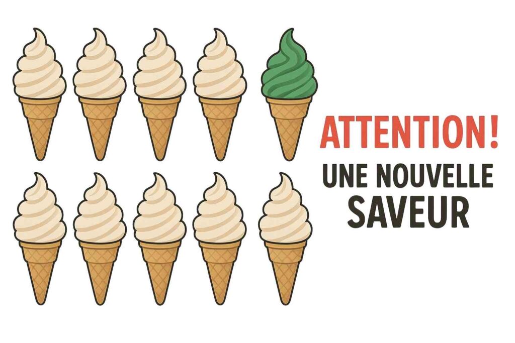 Exemple de pattern interrupt marketing surprenant en communication visuelle