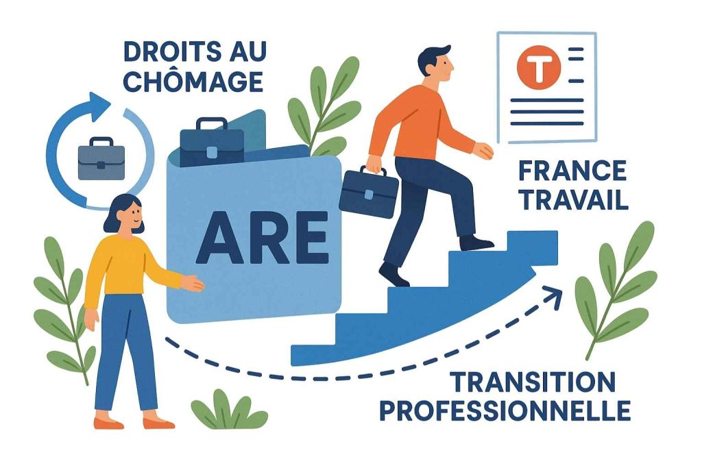 Demandeur d’emploi recevant l’aide au retour à l’emploi ARE durant sa transition professionnelle