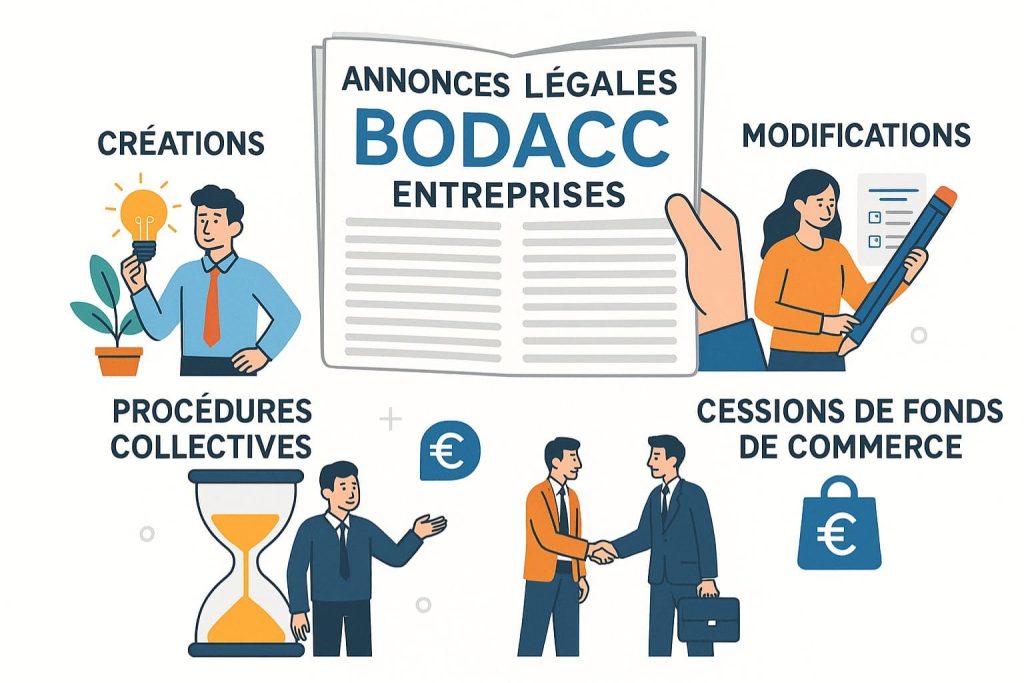 Annonces légales BODACC entreprises publiées dans le bulletin officiel