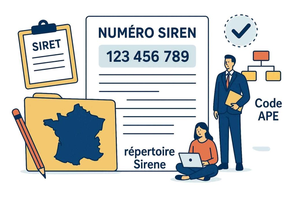 Numéro SIREN entreprise présenté comme identifiant officiel unique des entreprises françaises