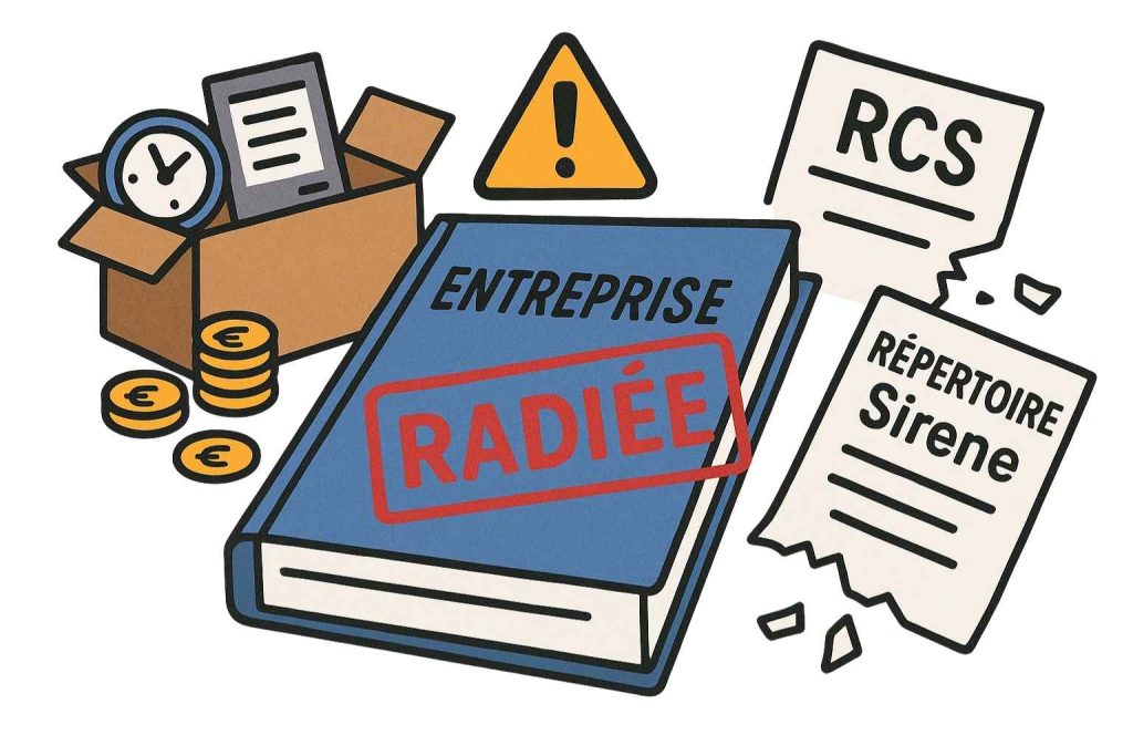 Radiation entreprise après liquidation illustrant la fin officielle d’une société dans les registres légaux.