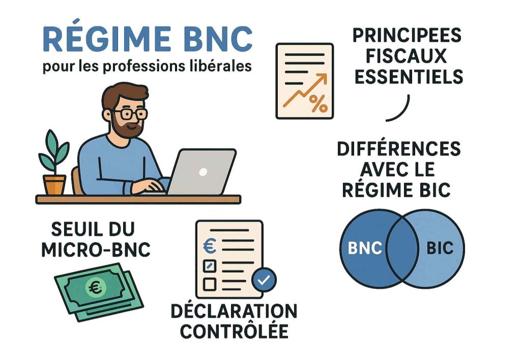 Régime BNC professions libérales expliqué avec ses règles fiscales et options d’imposition.