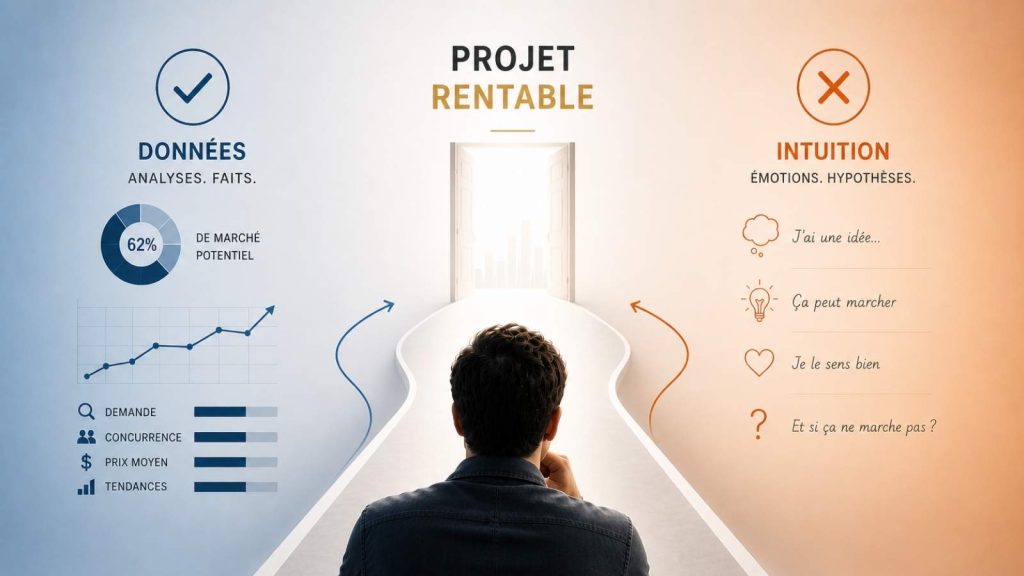 Analyse données marché versus intuition - décision projet rentable