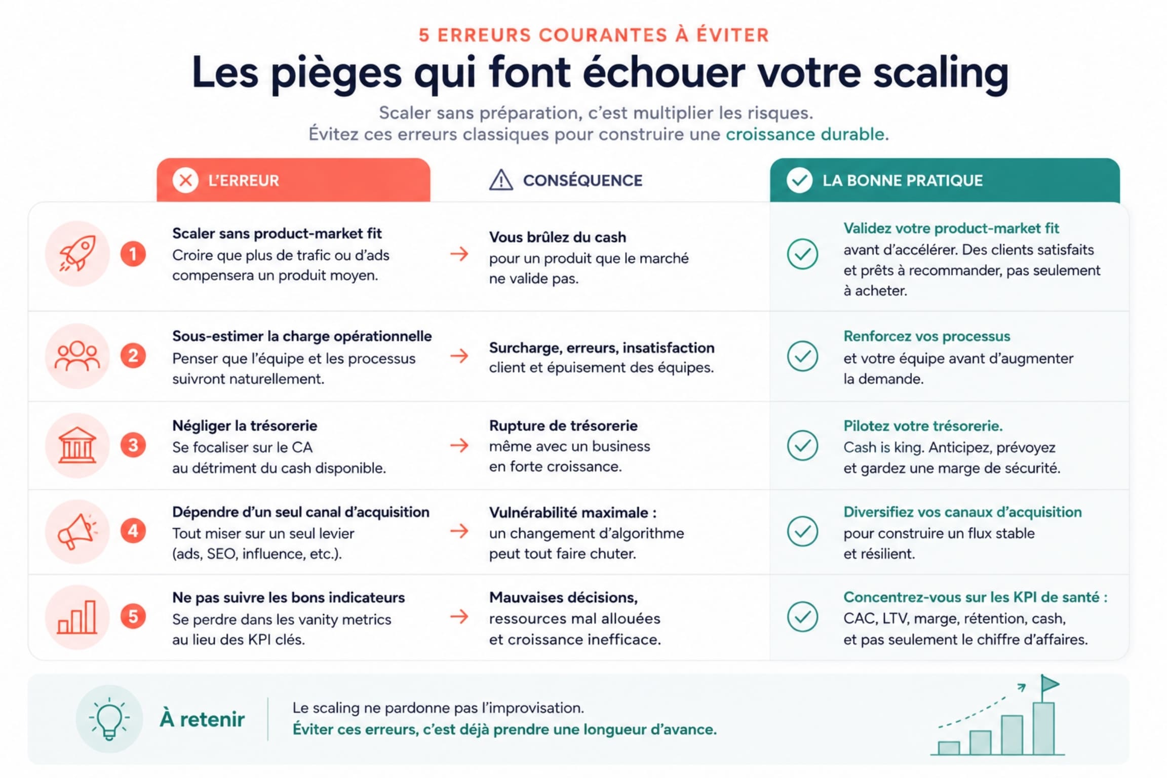 Erreurs courantes à éviter pendant le scaling