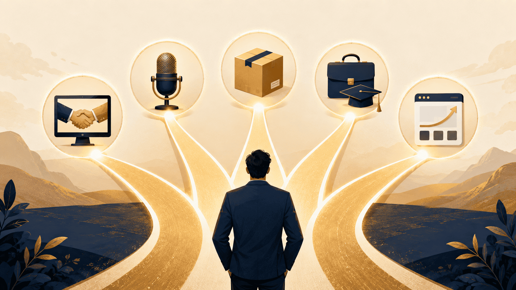 Entrepreneur face à cinq modèles de business en ligne