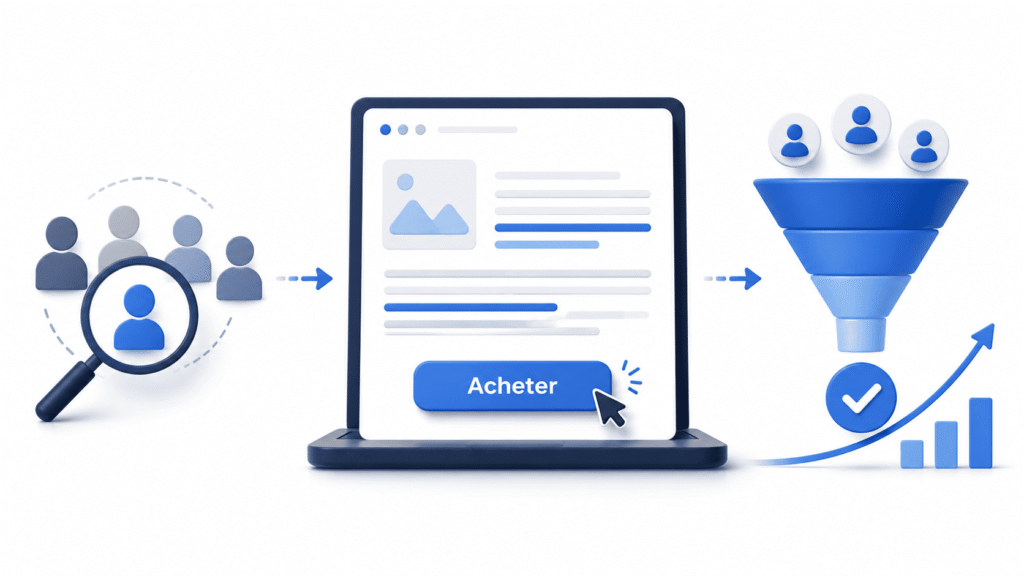 Illustration du copywriting rédaction persuasive pour convertir un lecteur en client.