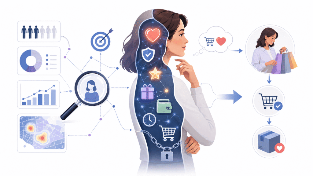 Analyse d’un insight consommateur marketing révélant les motivations d’achat