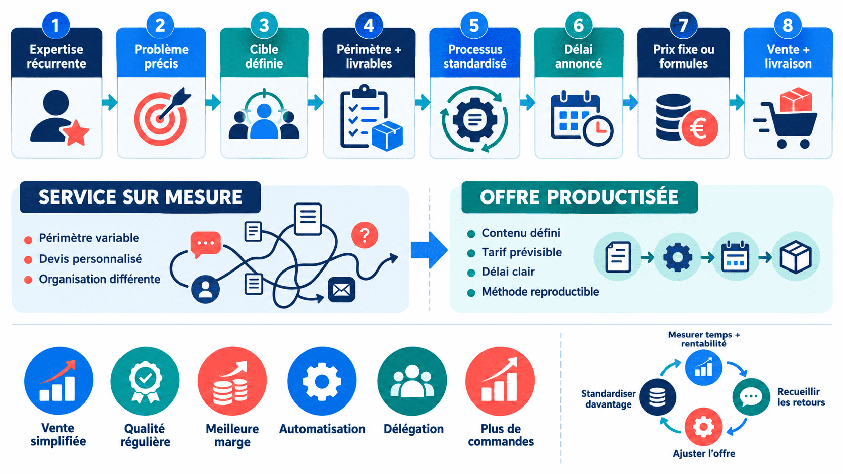 Étapes pour créer une offre productisée rentable et reproductible