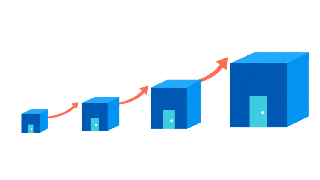 Scaling d’une entreprise illustré par un réseau en expansion